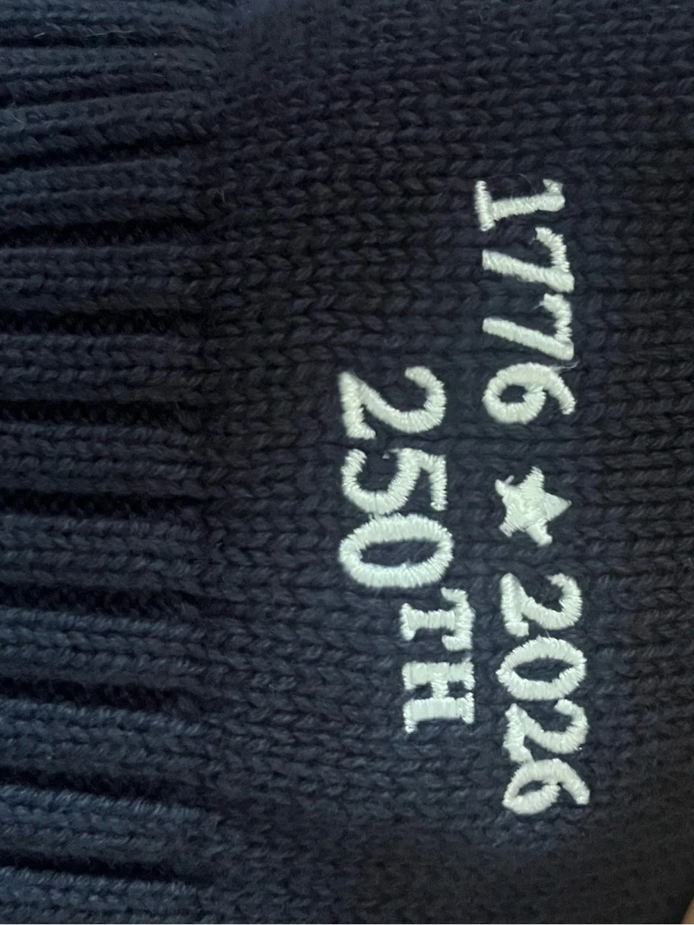 American Flag Knit 250 Years Crewneck Sweater Adult Small